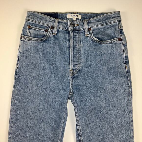 RE/DONE 90s High Rise Ankle Crop Jeans NAF Wash Button Fly 26” Inseam Size 26 - Picture 3 of 16